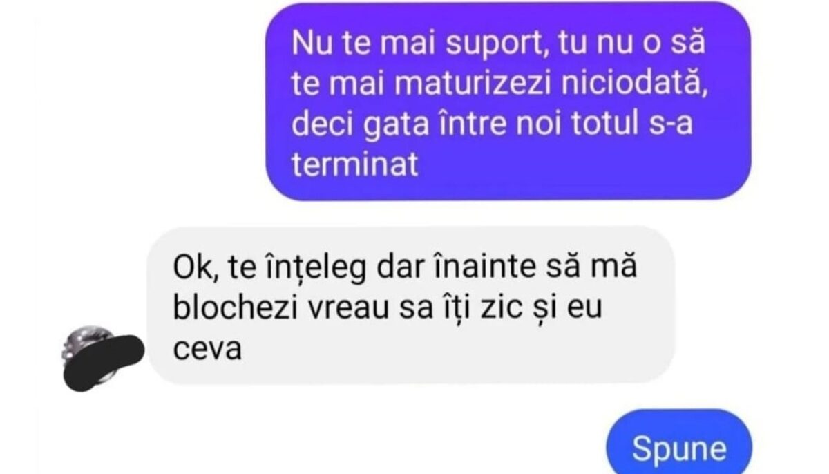 Bancul sfârșitului de săptămână | „Gata, între noi totul s-a terminat!”