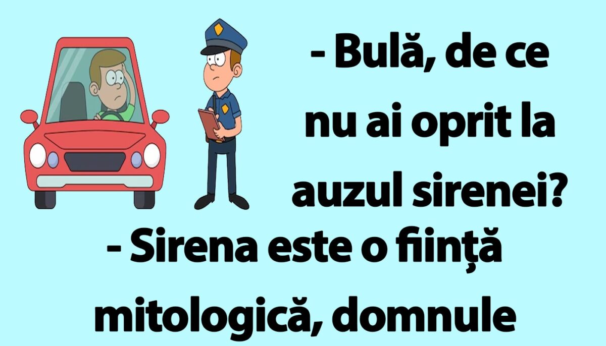 BANC | „Bulă, de ce nu ai oprit la auzul sirenei?”