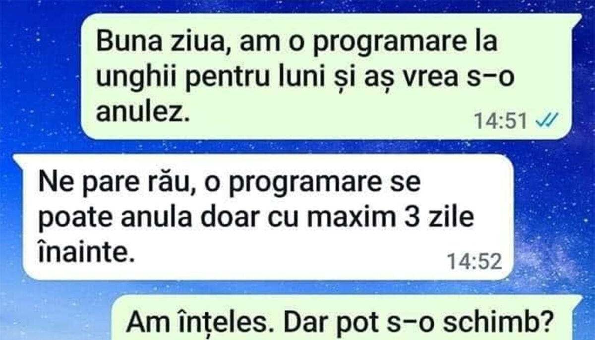 BANCUL ZILEI | Cum să anulezi o programare la unghii