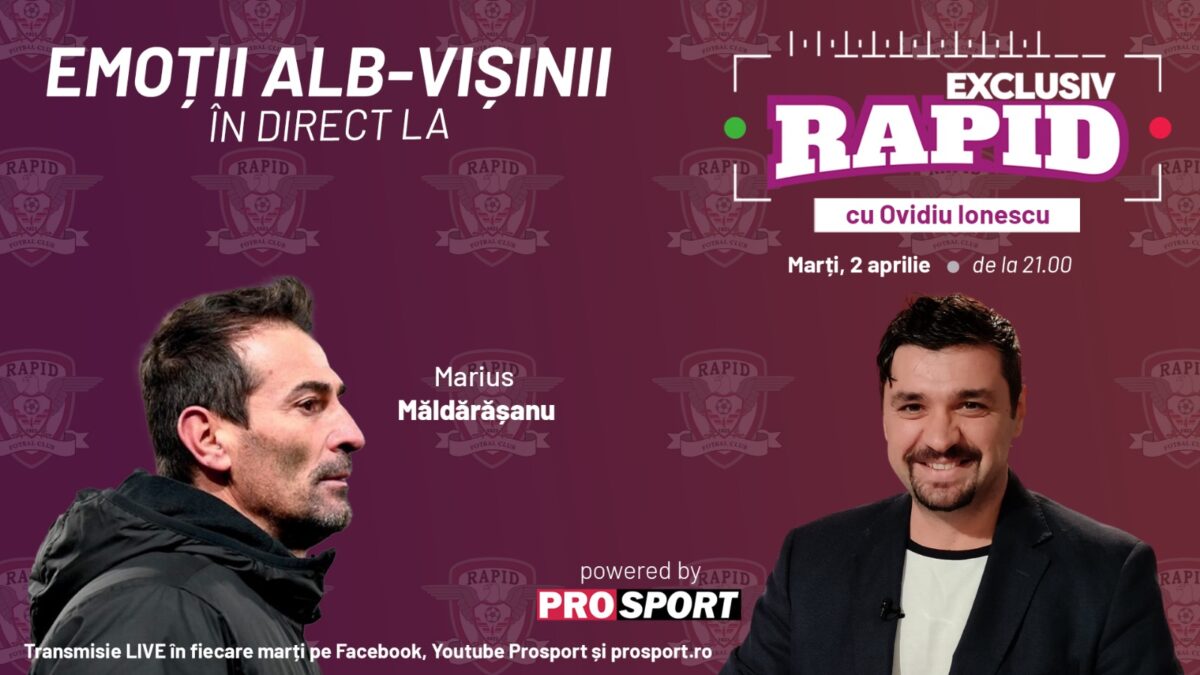 Față în față cu „Măldă” la „EXCLUSIV RAPID” marți, 2 aprilie, de la ora 21.00