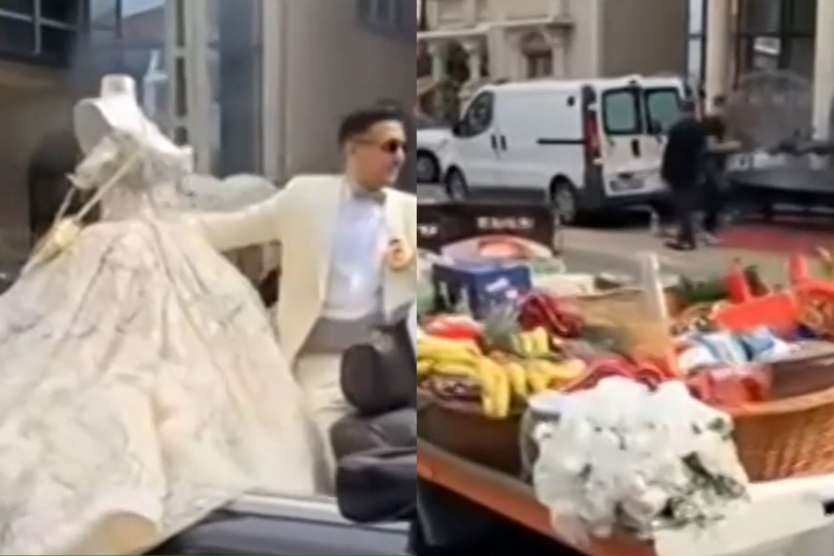 Amenzi colosale pentru un alai de nuntași din Buzești, după ce a paralizat traficul! S-au dus la mireasă cu un Rolls Royce decapotabil. VIDEO