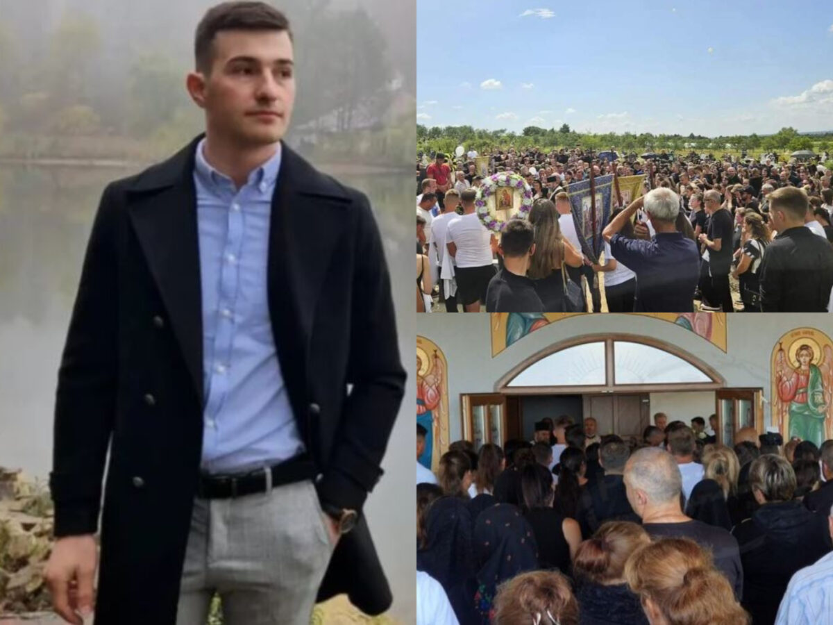 Imaginile durerii. Cristian Molnar, tânărul înghițit de ape în Italia, a fost înmormântat