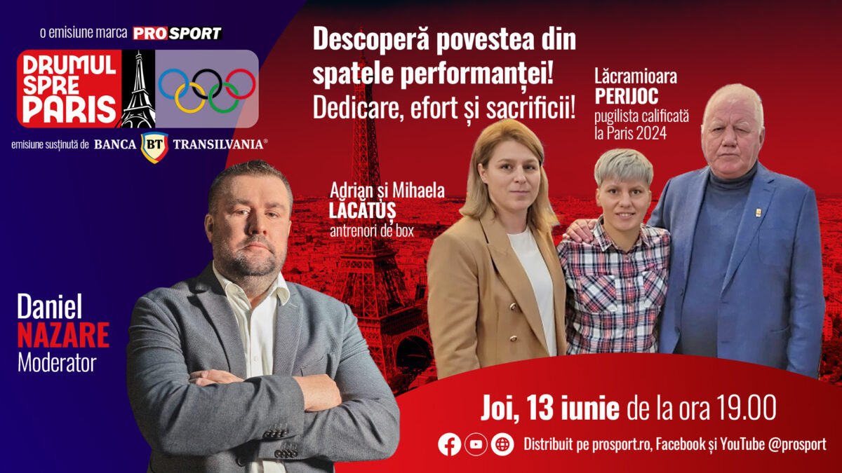 Lăcrămioara Perijoc, pugilista din România calificată la Jocurile Olimpice, invitata emisiunii ,,Drumul spre Paris’’ de joi, 13 iunie, de la ora 19:00