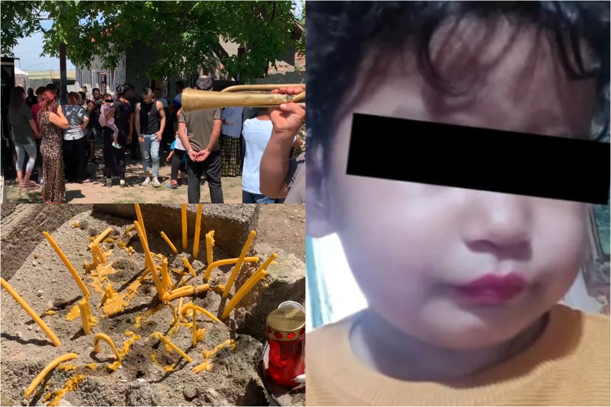 Imaginile durerii! Raisa, micuța de 2 ani și jumătate ucisă de verișor, a fost înmormântată de Ziua Copilului