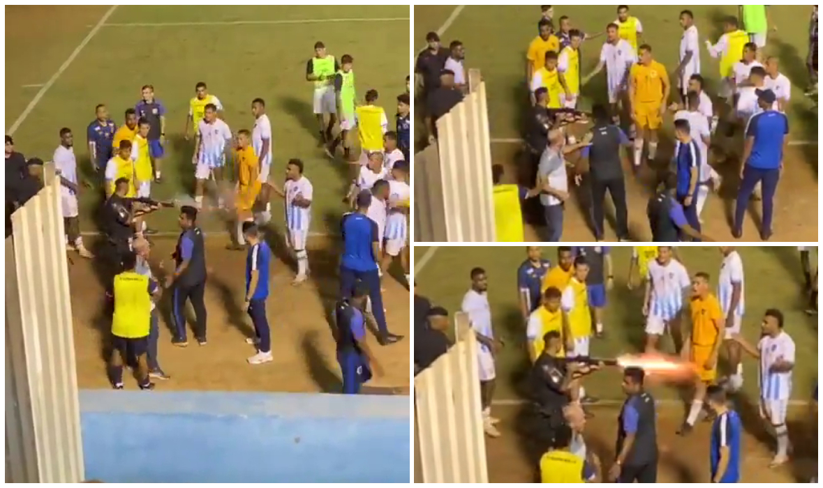 Fotbalist, împușcat de un polițist chiar după meci. Scene de groază pe stadion