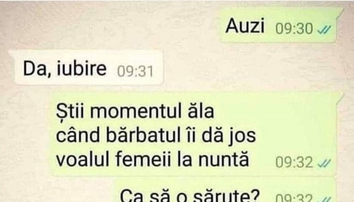 BANCUL ZILEI | Momentul acela când mirele îi dă jos miresei voalul la nuntă