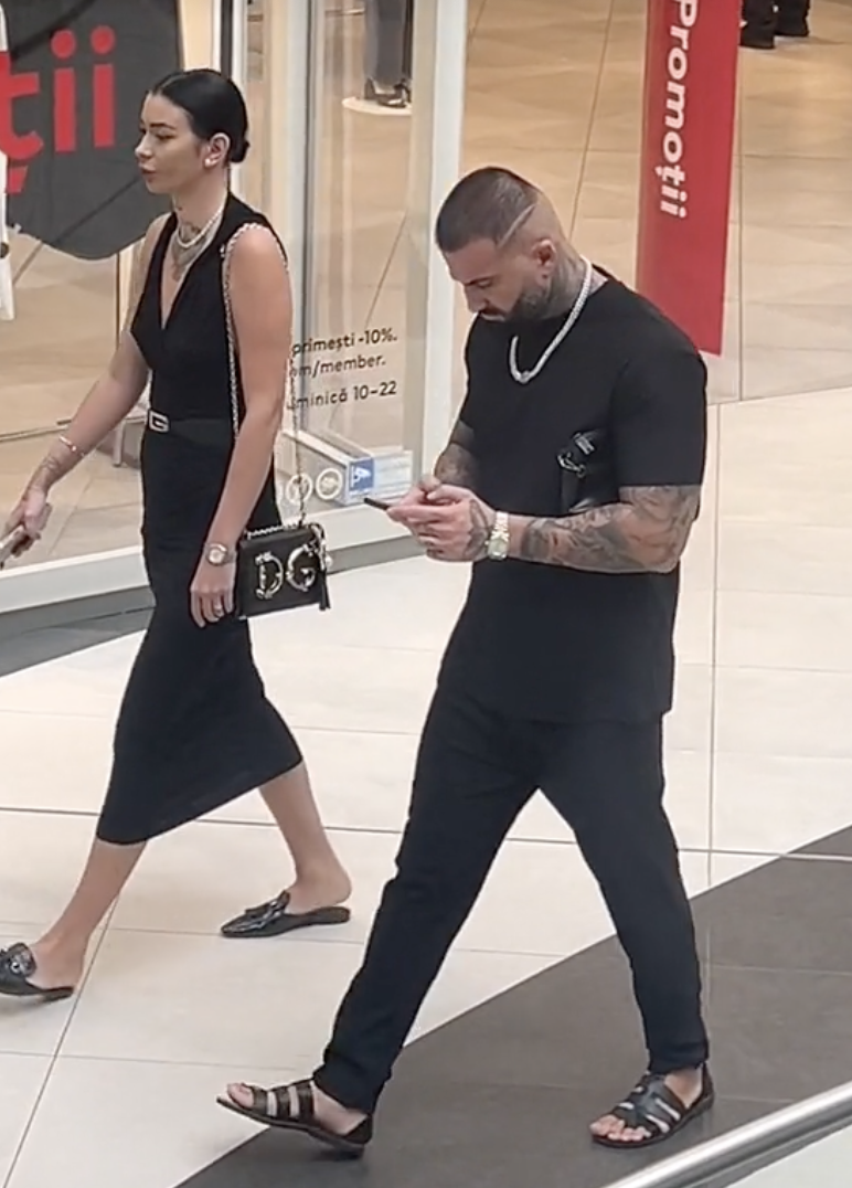 Marcel și iubita sa în mall/foto: TikTok 