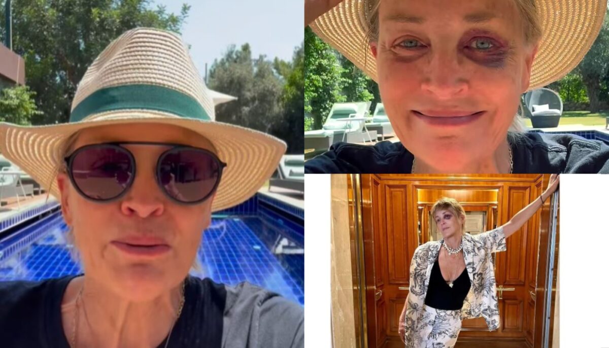 Sharon Stone s-a întors cu ochiul vânăt din vacanță. Actrița de 66 de ani și-a îngrijorat toți fanii