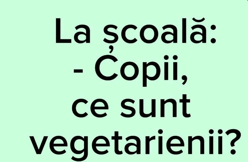 BANC | Bulă și vegetarienii