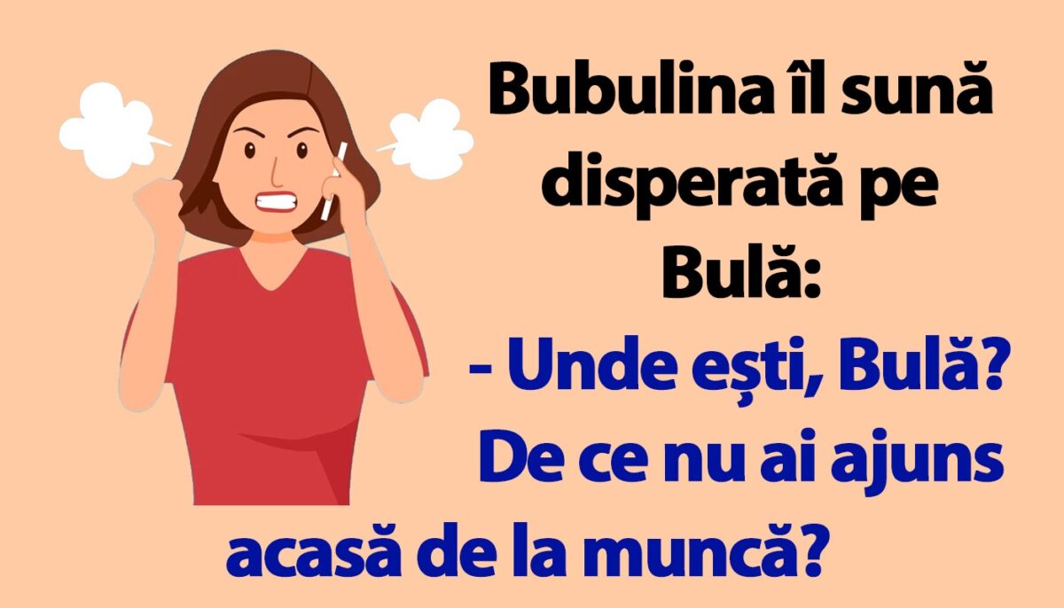 BANC | Bubulina îl sună disperată pe Bulă
