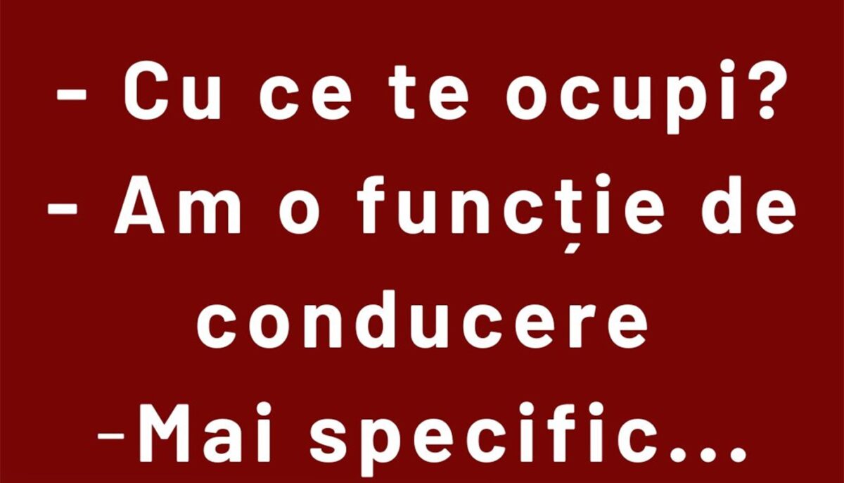 Bancul sfârșitului de săptămână | Funcție de conducere