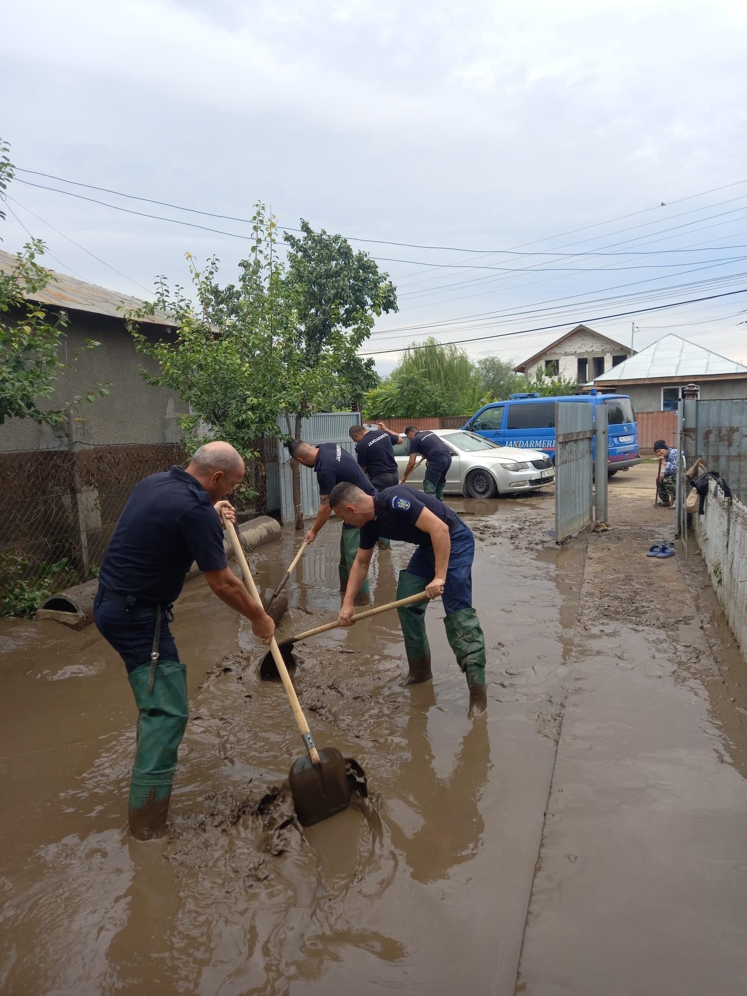 Ciclonul Boris în Galați. Sursă foto: Facebook Inspetoratul de Jandarmi Județeni Galați