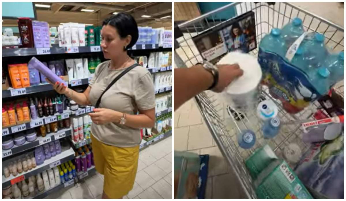 2 români, stabiliți în Italia, au avut parte de șocul vieții lor într-un supermarket din România. Cât au plătit pentru un coș de cumpărături