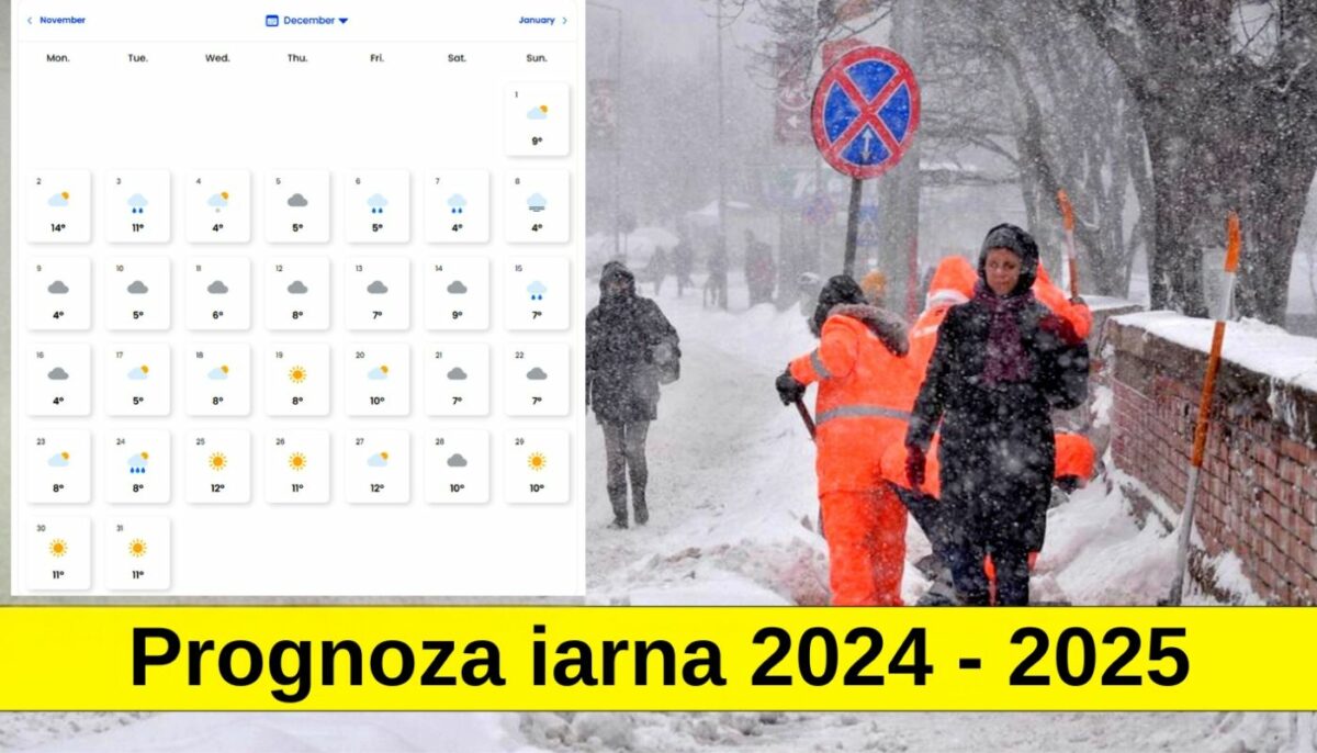 Meteorologii EaseWeather anunță o iarnă cum n-a mai fost în România: Prognoza pentru decembrie 2024, ianuarie și februarie 2025