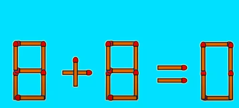 Test IQ | Corectează ecuaţia 8+8=0! Puţini reușesc să găsească soluţia din prima