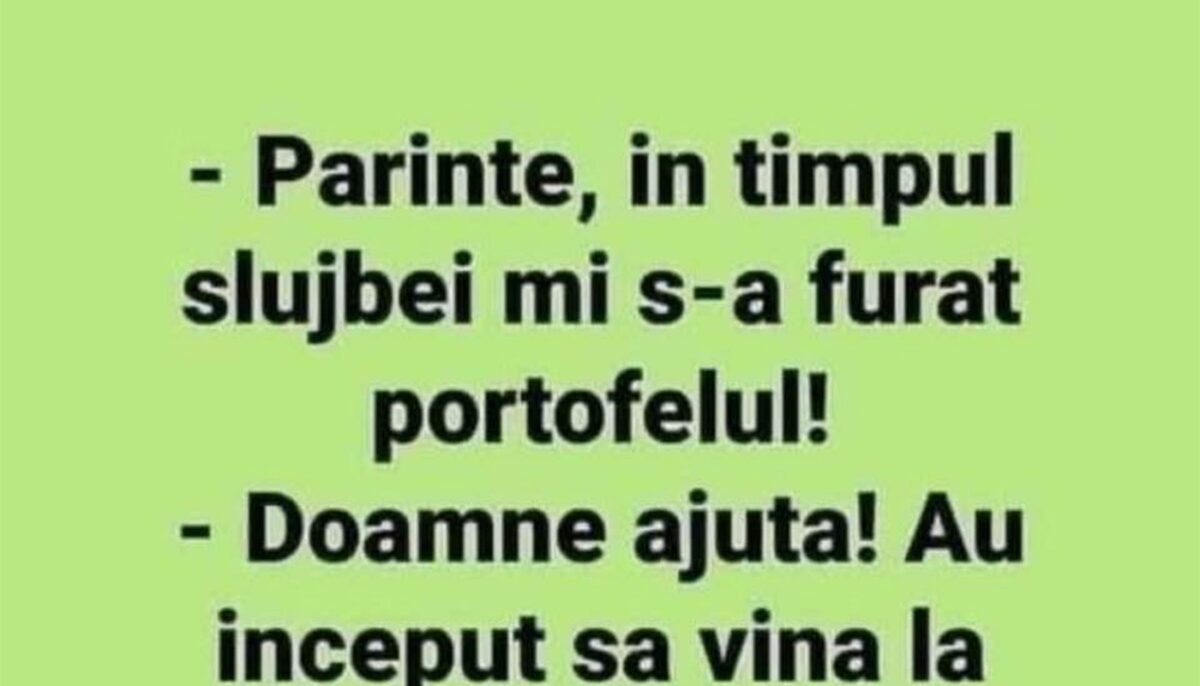 BANC | „Părinte, în timpul slujbei mi s-a furat portofelul”