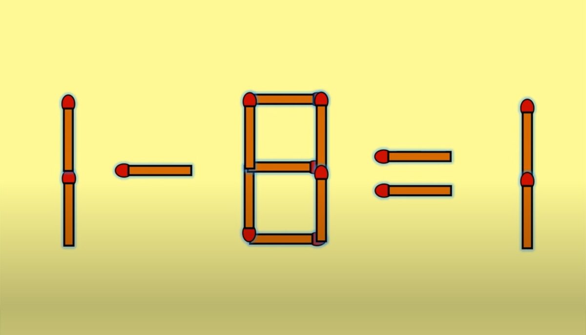 Test de inteligență | Corectați 1 – 8 = 1, mutând un singur chibrit