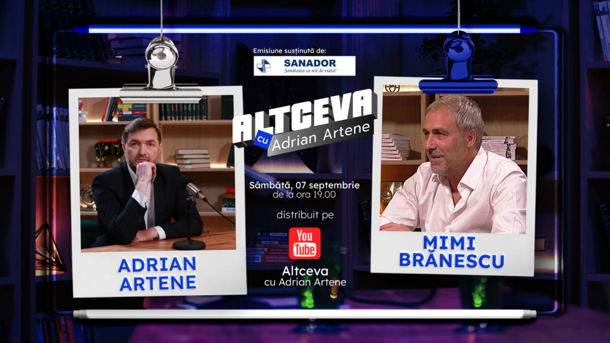 Mimi Brănescu, CREATORUL „Las Fierbinți”, interviu de senzație la „Altceva cu Adrian Artene”. PREMIERA, sâmbătă, 7 septembrie, la ora 19:00, pe YOUTUBE