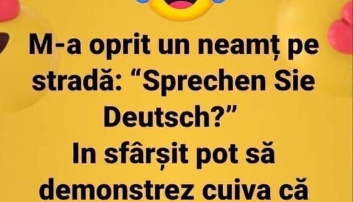 BANC | M-a oprit un neamț pe stradă