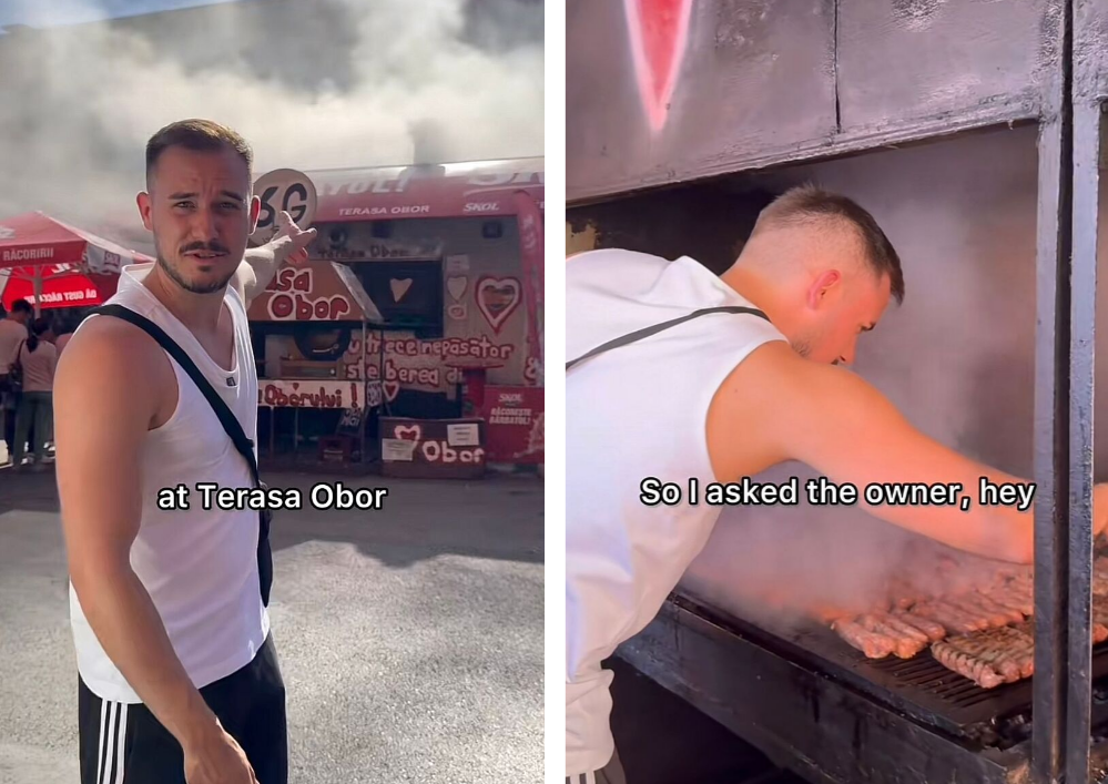 Cum a reacționat un influencer celebru din Serbia după ce a mâncat mici de la Obor. E viral pe TikTok!