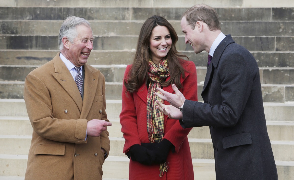 Kate Middleton, alături de Regele Charles şi Prinţul William. Sursa foto: Profimedia