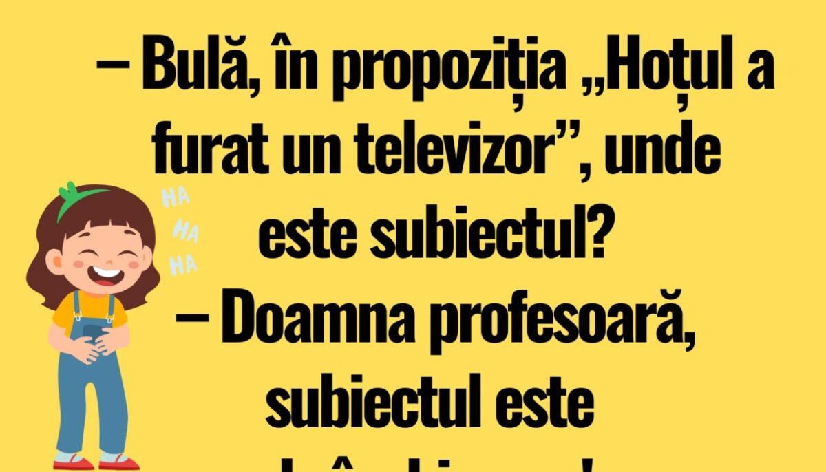 Bancul începutului de săptămână | Bulă și limba română