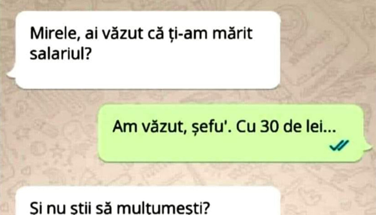 BANC | Mirel și mărirea de salariu de 30 de lei