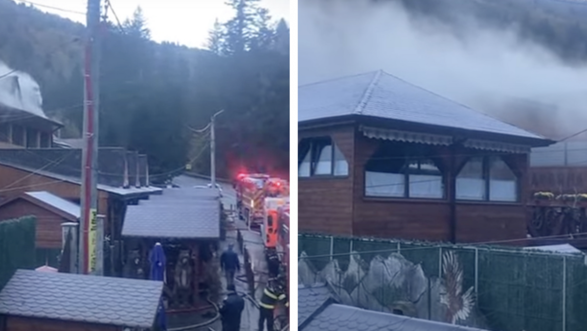 Incendiu major la un restaurant din Slănic Moldova. De la ce a pornit focul