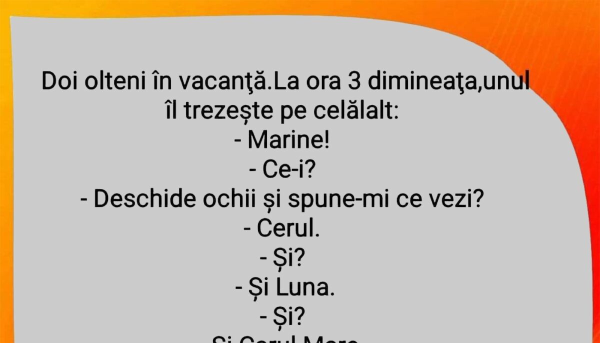 BANCUL ZILEI | Doi olteni în vacanță