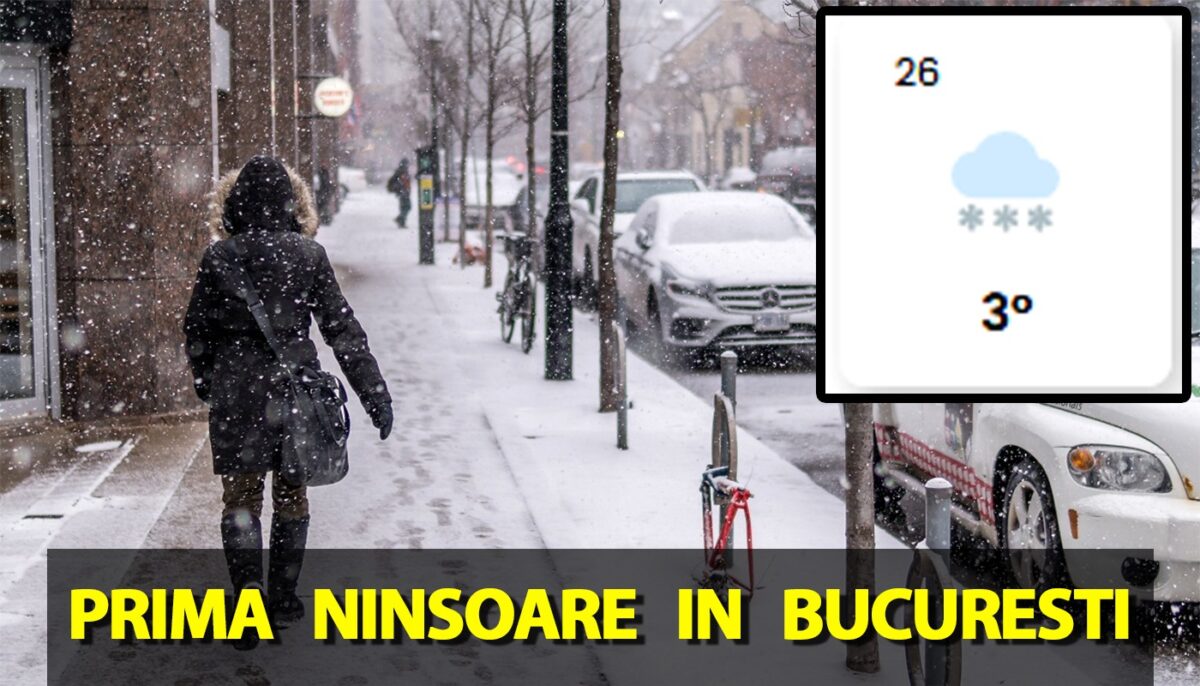 Mai repede decât ne așteptam! Pe ce dată ninge prima dată în București, potrivit meteorologilor EaseWeather