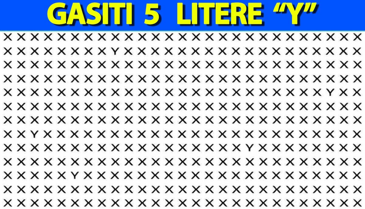 Test de perspicacitate | Găsiți 5 litere „Y” în maximum 5 secunde