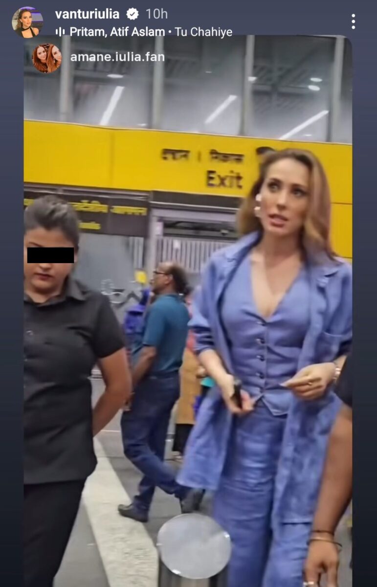 Iulia Vântur a fost surprinsă pe un aeroport din India / sursa: Instagram