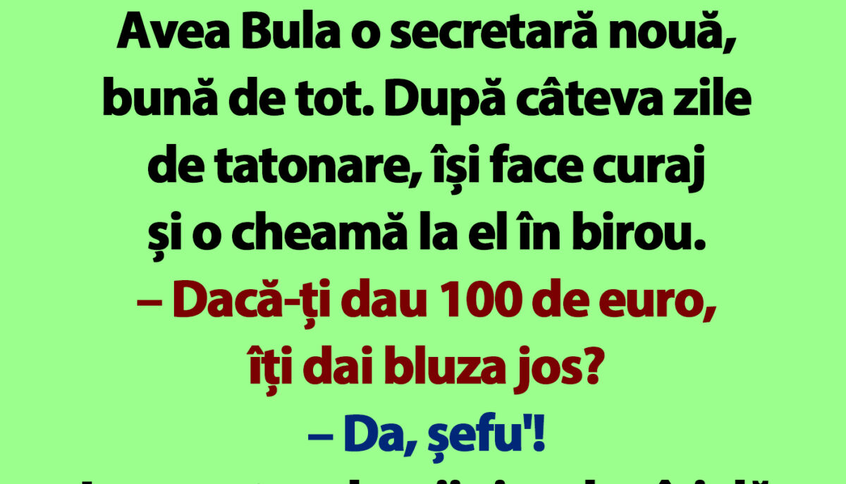 BANC | Avea Bula o secretară nouă, bună de tot