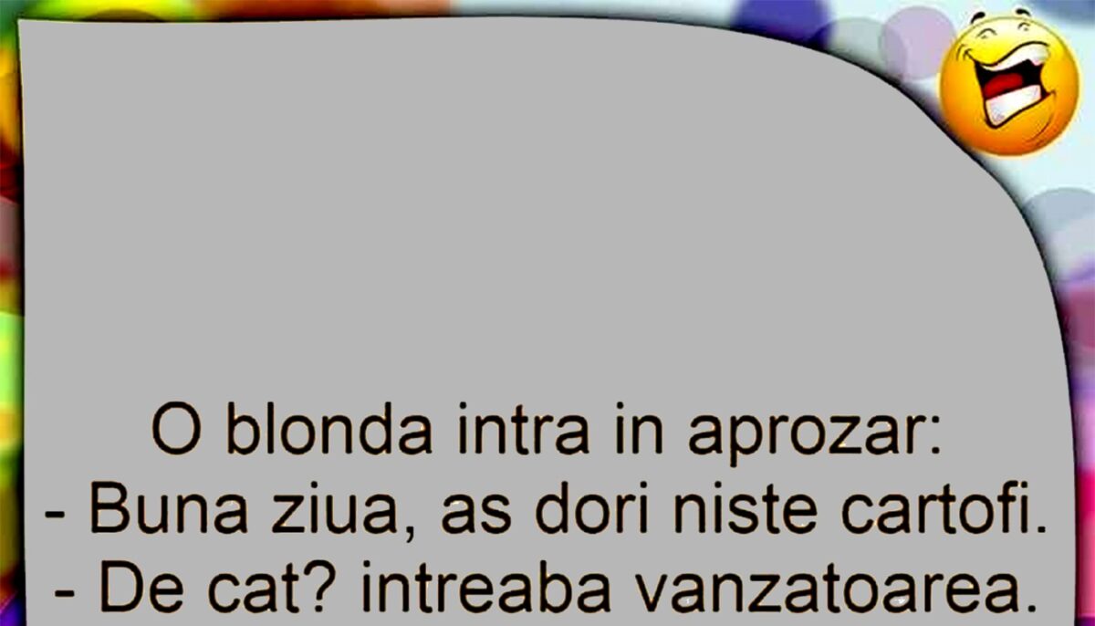 BANC | O blondă intră în aprozar