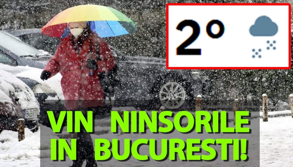 Meteorologii Weather.com au modificat prognoza: Vin ninsorile în București! Pe ce dată ninge