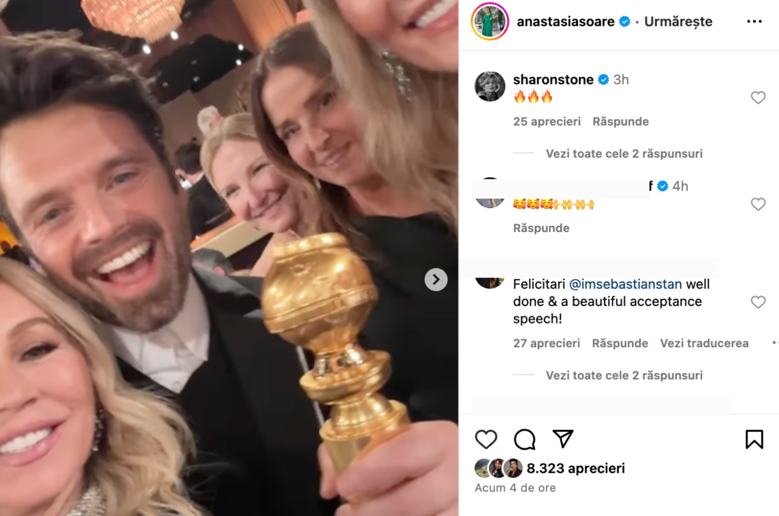 Anastasia Soare pe Instagram