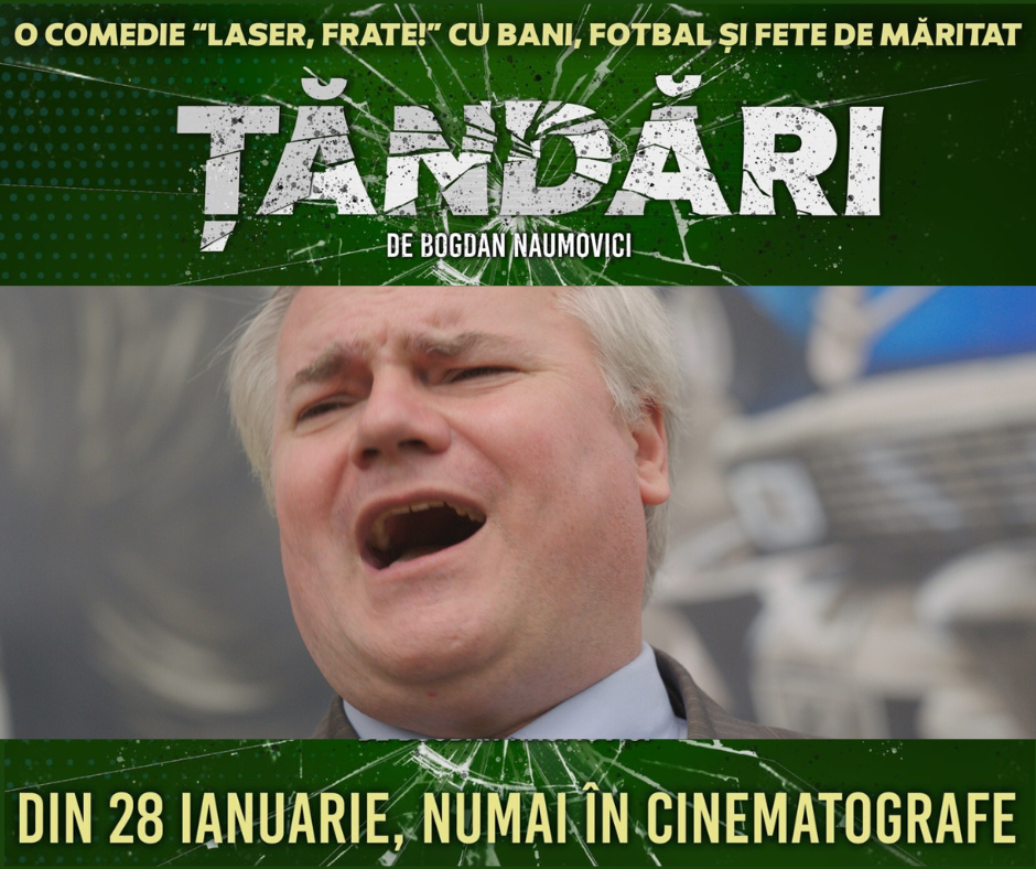 Promisiuni electorale mari, bugete mici și un meci „salvator” – se văd în ȚĂNDĂRI, comedia lui Bogdan Naumovici