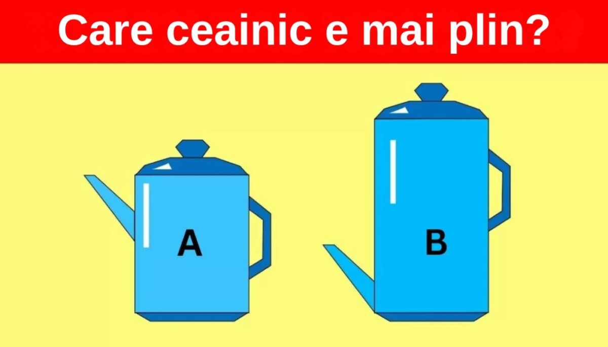 Test IQ | Care ceainic este mai plin? Doar românii extrem de inteligenți răspund în 5 secunde