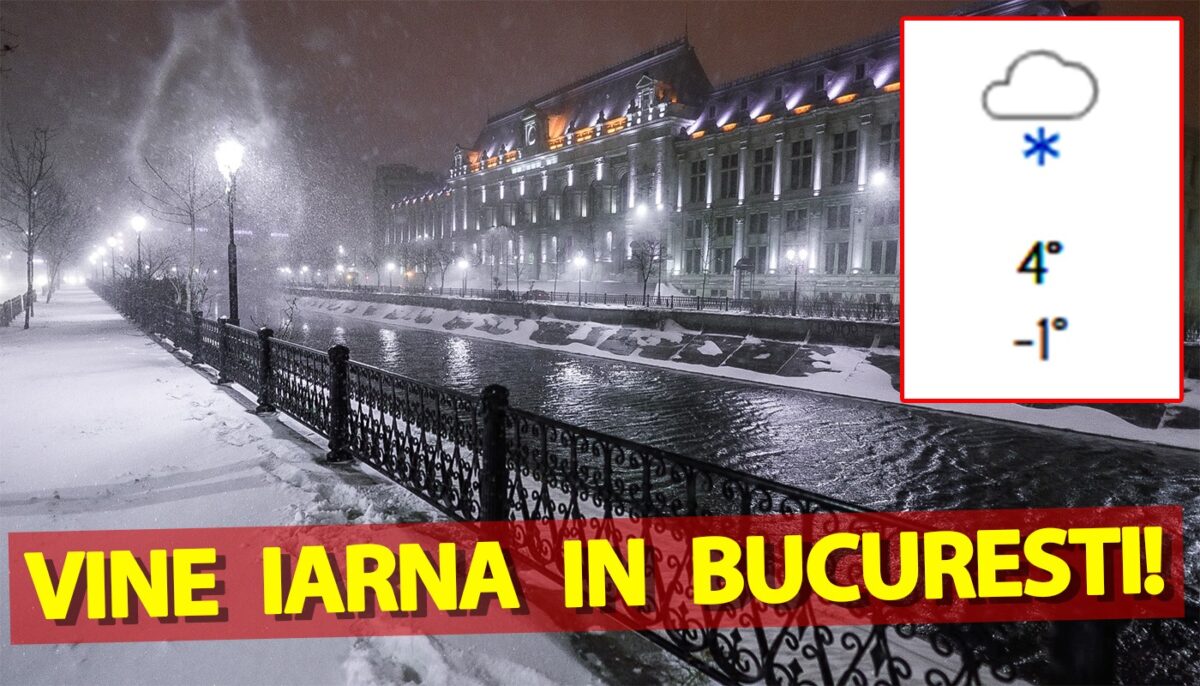 Meteorologii Accuweather anunță data exactă când vin ninsorile în București