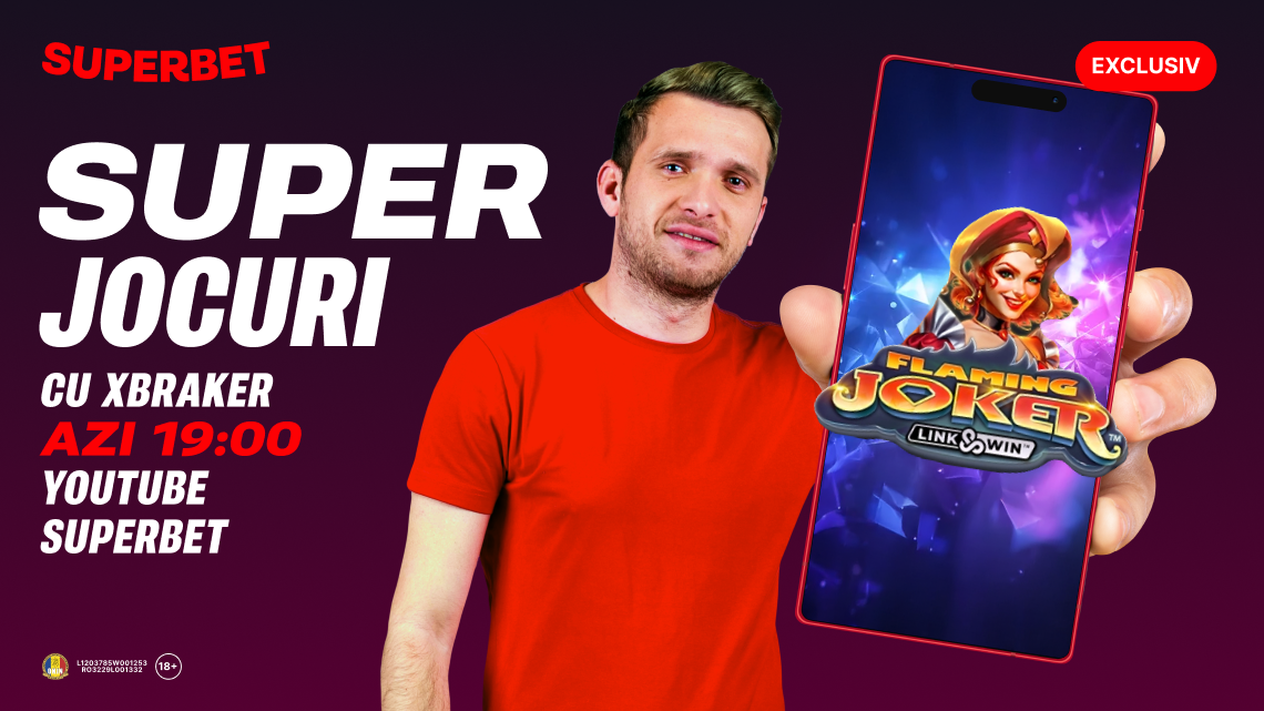 (P) Xbraker te așteaptă live de la 19:00 pe YouTube Superbet, cu SuperJocuri