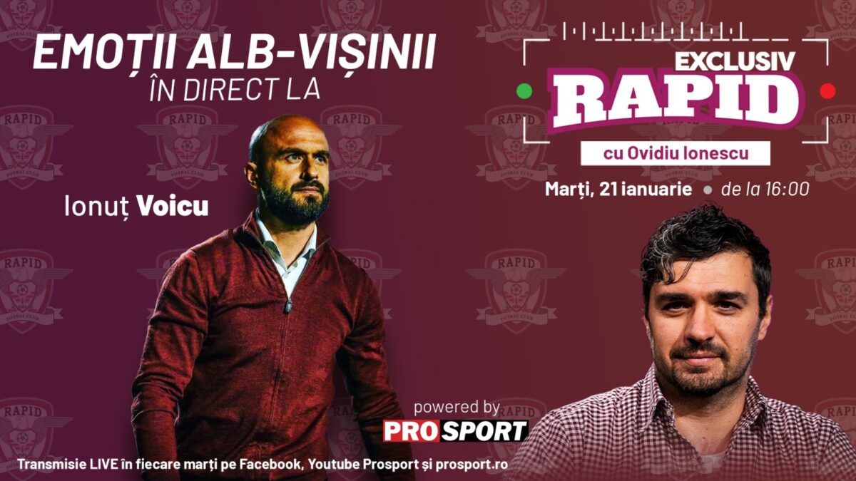 Dacă e marți, e „EXCLUSIV RAPID” pe YouTube – Prosport de la 16:00