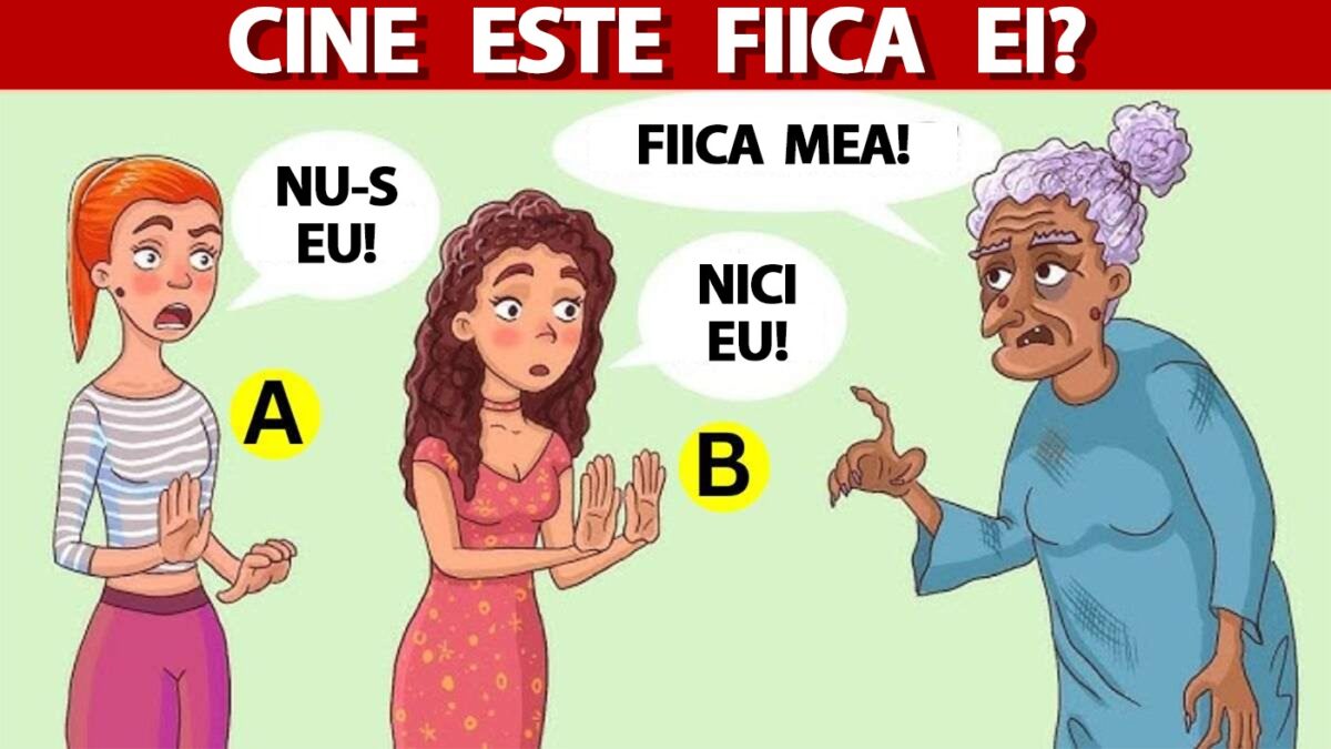 Test IQ exclusiv pentru genii| Să ajutăm această pensionară să-și găsească fiica. Indiciu: Una dintre cele 2 tinere minte