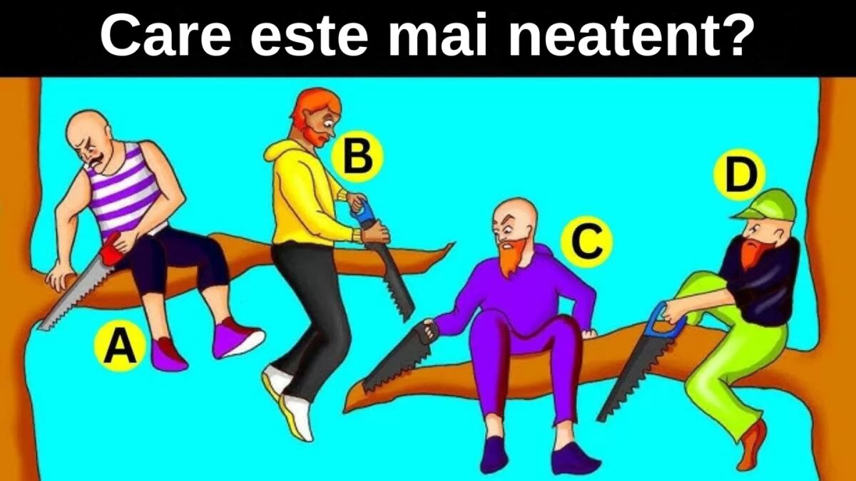 Test IQ | Care dintre cei 4 bărbați este neatent? Cei deștepți răspund în doar 5 secunde