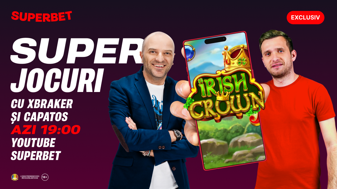 (P) SuperJocuri, Live pe YouTube Superbet de la 19:00! Xbraker și Capatos sunt pregătiți pentru distracție